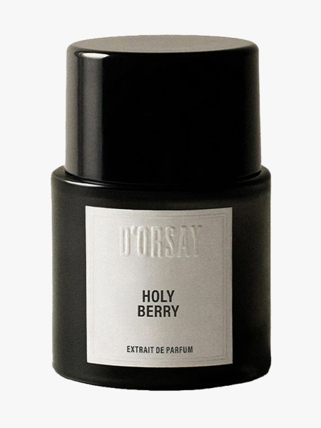 D'Orsay Holy Berry in branded component on a light gray background